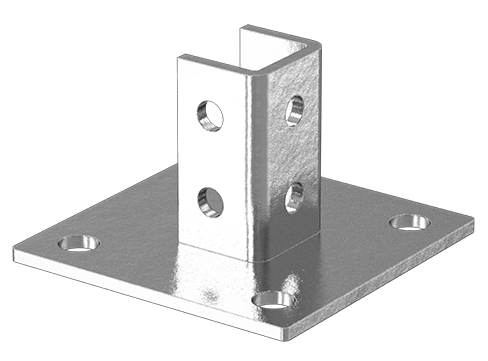 POST BASE 90 DEGREE SQUARE ORIENTATION 6'' X 3-3/4'' X 6''