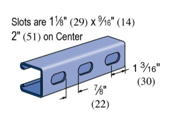 STRUT CHANNEL 1-5/8X20' 14G SLOTTED G90