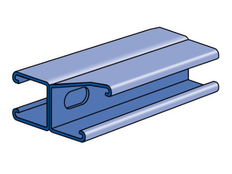 STRUT CHANNEL 1-5/8X10' 12G BACK-TO-BACK SLOTTED G90