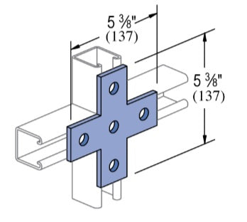 5 HOLE  FLAT CROSS PLATE HDG