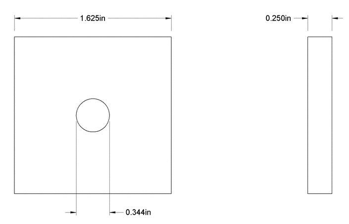 5/16'' SQUARE WASHER 1-5/8'' X 1/4'' X 1-5/8'' ELECTRO-GALV