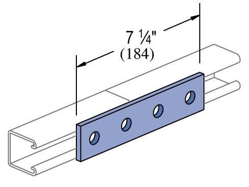 4 HOLE SPLICE PLATE SS316