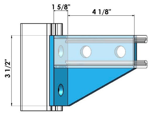 4 HOLE RIGHT ANGLE CORNER PLATE L SHAPE