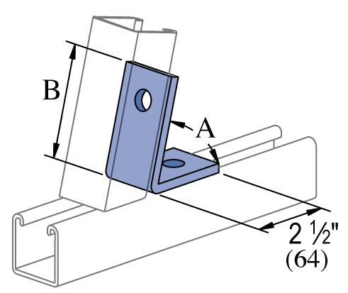 2 HOLE CLOSED ANGLE 45°