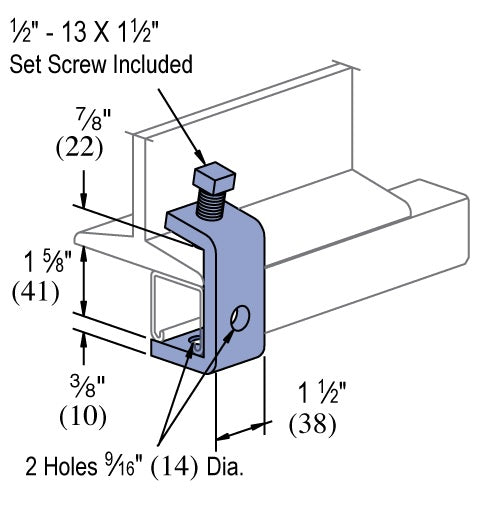 2 1/2 STRUT BEAM CLAMP HDG