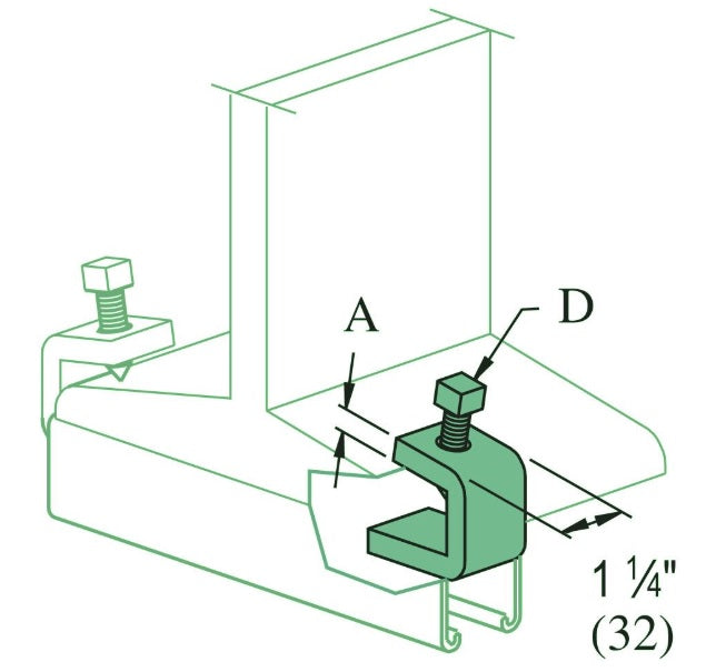 1 STRUT BEAM CLAMP HDG