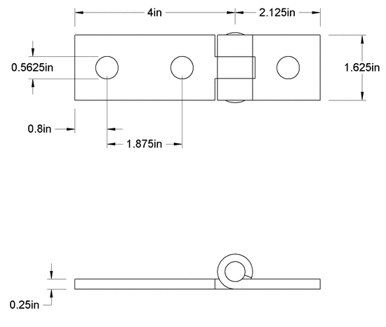 3 HOLES VARIABLE ANGLE FITTING 4'' X 2-1/8''