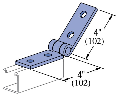 4 HOLE ADJUSTABLE HINGE SS316