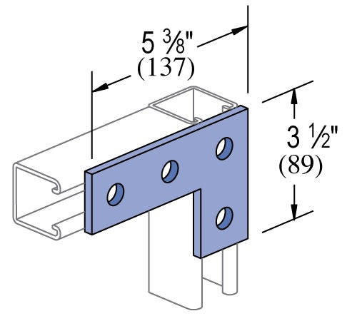 4 HOLE FLAT CORNER L PLATE SS316