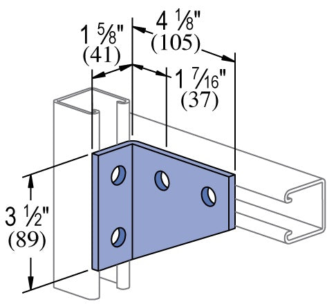 4 HOLE 90° ANGLE RIGHT HAND HDG