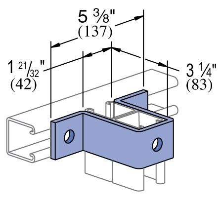 3-1/4 U SHAPE BRACKET HDG