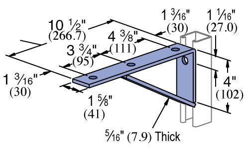 10 1/2 SHELF BRACKET HDG