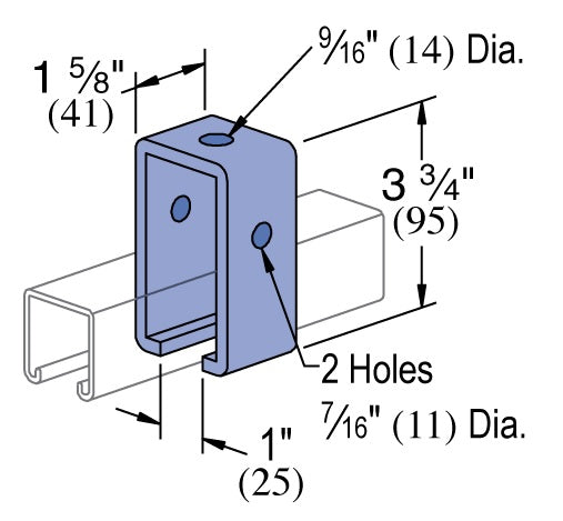 CHANNEL TROLLEY SUPPORT ZINC