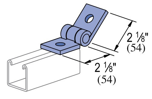 2 HOLE ADJUSTABLE HINGE  1-5/8 ZINC