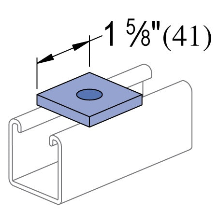 5/8 X 1-5/8 SQUARE WASHER ZINC