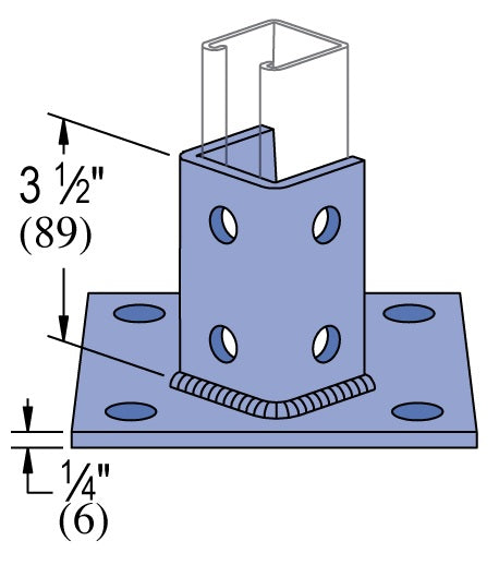 SINGLE POST BASE ZINC