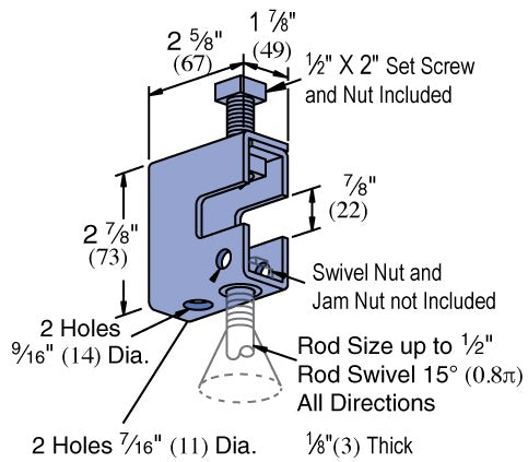 7/8 STRUT BEAM CLAMP HDG