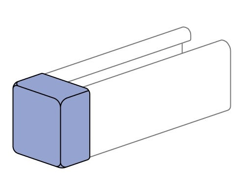 13/16 CHANNEL END CAP - PLASTIC WHITE
