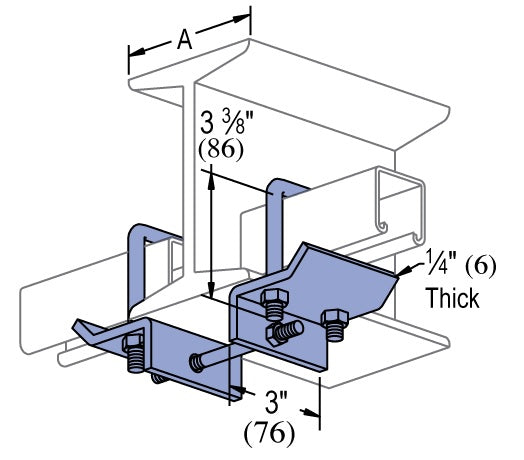 J HOOK CLAMP W/2X SQUARE UBOLT ZINC
