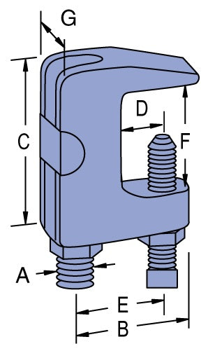 3/8  BEAM CLAMP (3/4 THROAT) ZINC