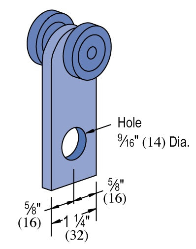 2 WHEEL PLATE TROLLEY ZINC