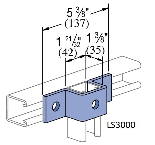 3 HOLE U SUPPORT 5-3/8X1-3/8
