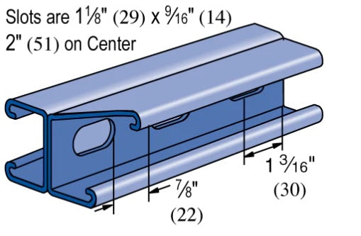 STRUT CHANNEL 13/16X20' 14G BACK-TO-BACK SLOTTED G90