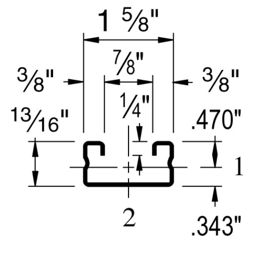 STRUT CHANNEL 1X10' 12G SOLID G90
