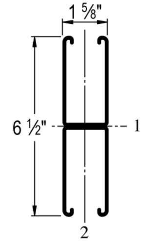 STRUT CHANNEL 1-5/8X10' 12G BACK-TO-BACK SOLID G90