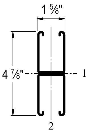 STRUT CHANNEL 2-7/16X10' 12G BACK-TO-BACK SOLID G90