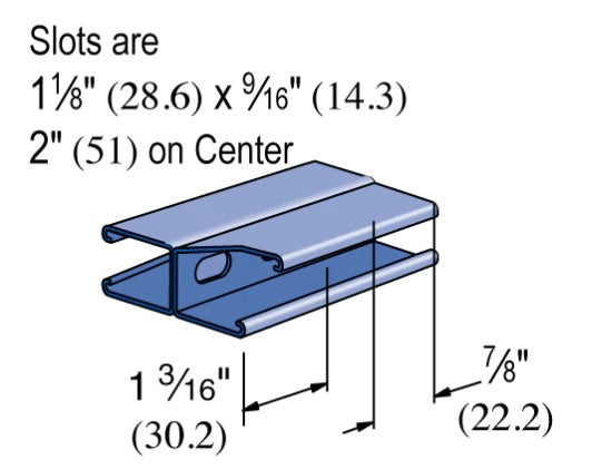 STRUT CHANNEL 2-7/16X10' 12G BACK-TO-BACK  SLOT G90